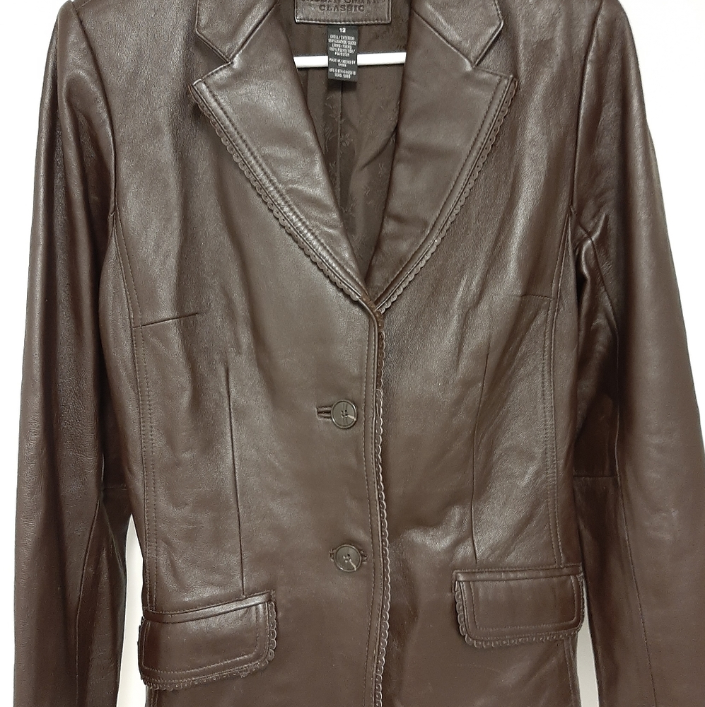 Leather blazer